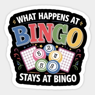 Lucky Bingo Women Men Lucky Bingo Lover Gambler Sticker